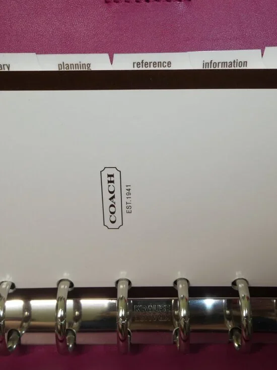 Coach Pink Leather Planner - Pocket Size *RARE* - Picture 6 of 8